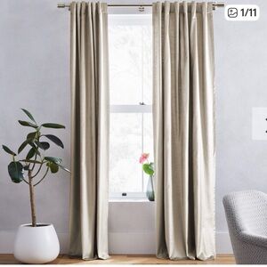 RESERVED West Elm Luster Velvet Blackout Curtains ONE panel